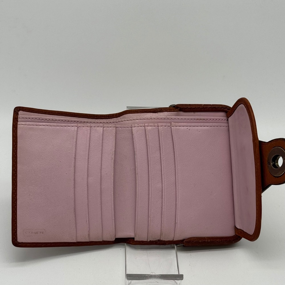 Vintage COACH Legacy Leather Turnlock Kisslock French Purse Wallet Tan 65th Anni - Picture 8 of 16